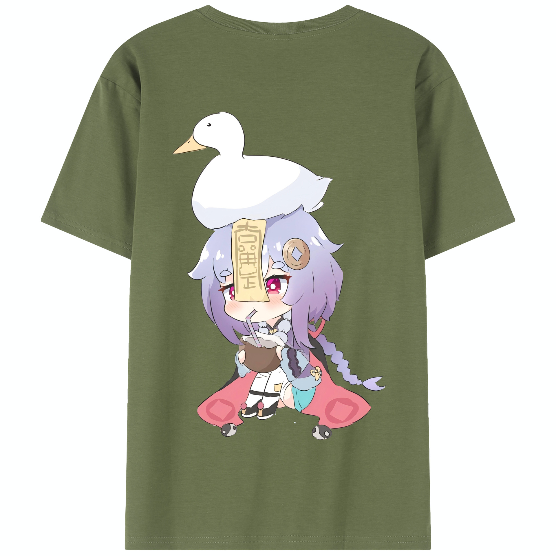 げんし神 七七 なな  genshin Nana 綿100％半袖Tシャツ（背面プリント）